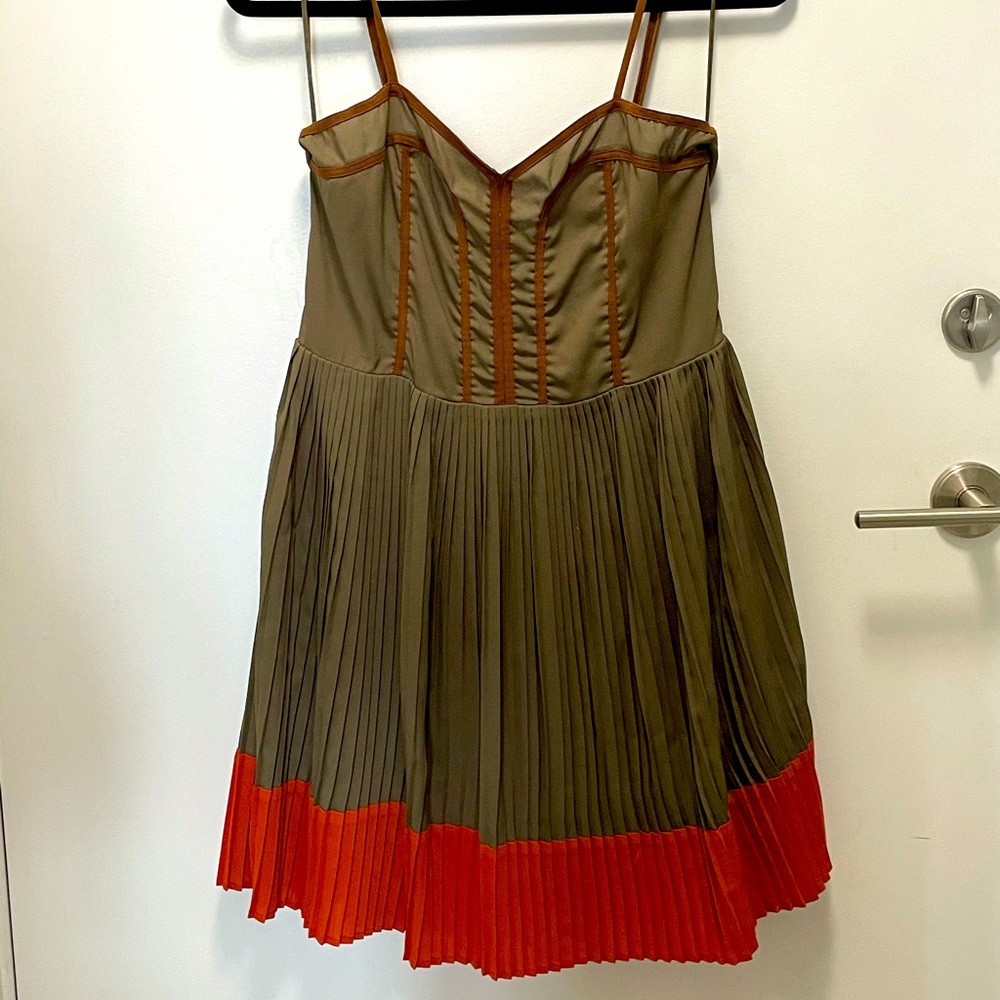 Vintage Bohemian Pleated Mini Dress
